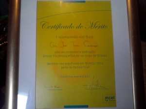 Certificado de Merito